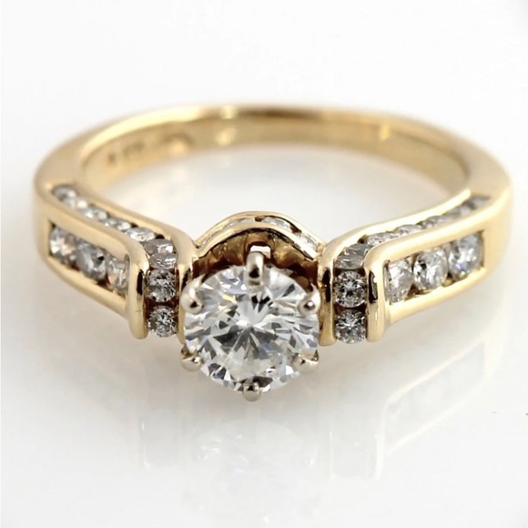 Vintage from the 1970’s 14K Yellow Gold 1.87 CTW Diamond Wedding Ring Size 7.0 - Picture 7 of 9